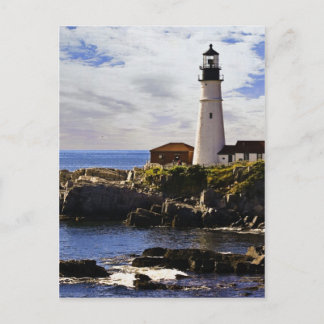 portland headlight cape elizabeth maine postcard