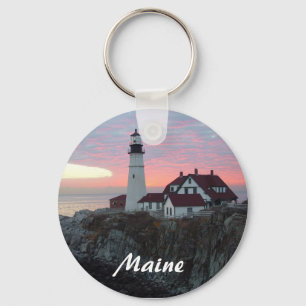 Portland Headlight Lighthouse in Maine Keychain