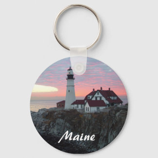 Portland Headlight Lighthouse in Maine Keychain