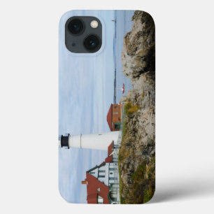 Portland Headlight lighthouse on rocky shore iPhone 13 Case