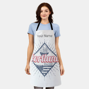 Portland Maine City United States Vintage USA Apron