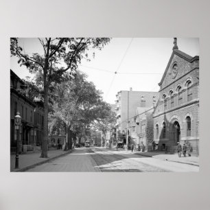 Portland, Maine Congress Street Affiche ouest