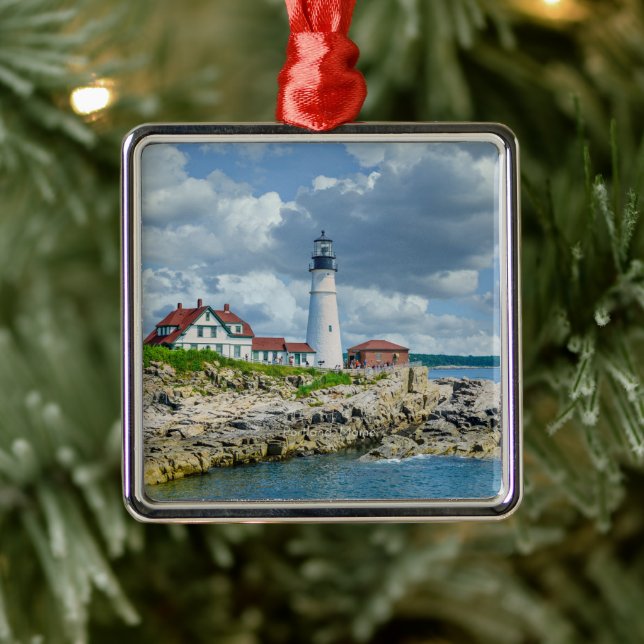 Portland, Maine lighthouse Metal Ornament (Tree)