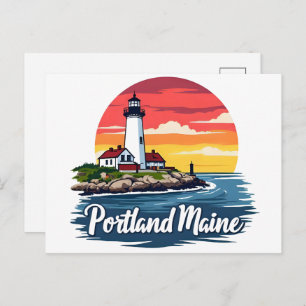 Portland, Maine Lighthouse Postcard