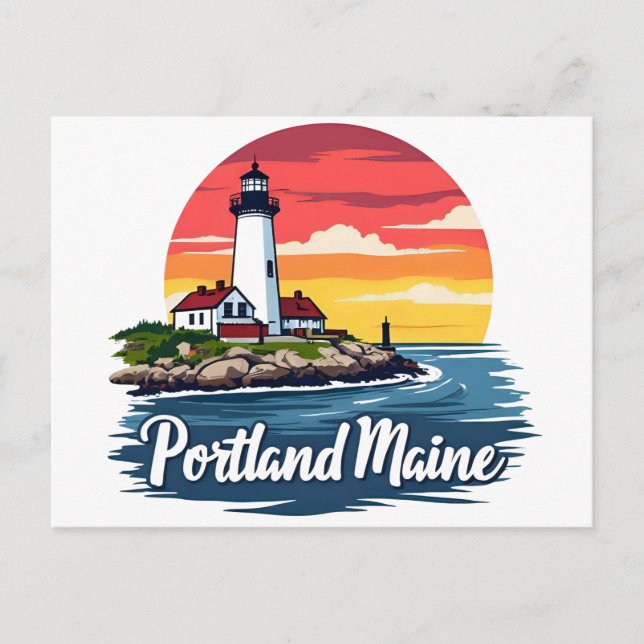 Portland, Maine | Lighthouse Postcard (Front)