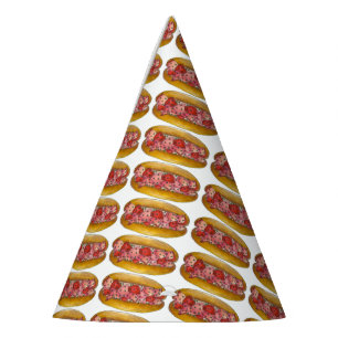 Portland Maine Lobster Roll Sandwich Seafood Food Party Hat