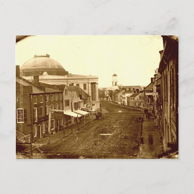 Portland, Maine Middle Street 1846 Postcard (Front)