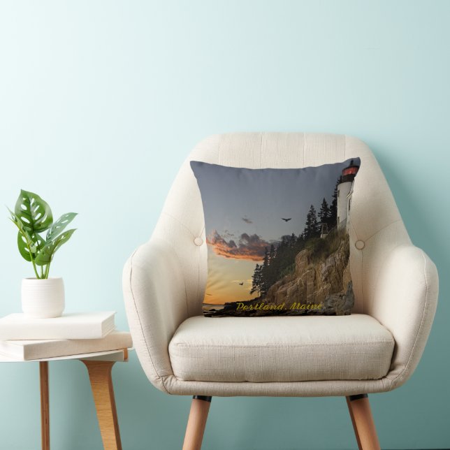 Portland, Maine Throw Pillow (Chair)