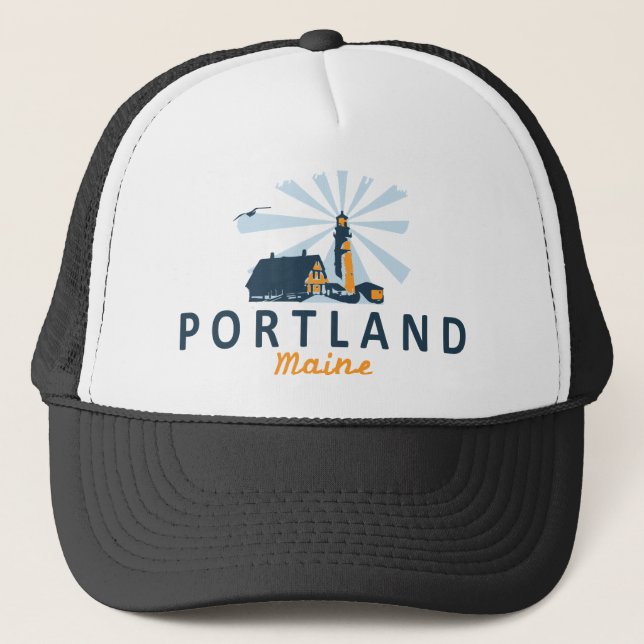 Portland Maine. Trucker Hat (Front)