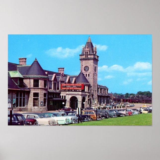 Portland, Maine Union Station 1950s Poster (Front)