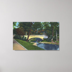Portland, MaineDeering Oaks Arch Bridge View Canvas Print