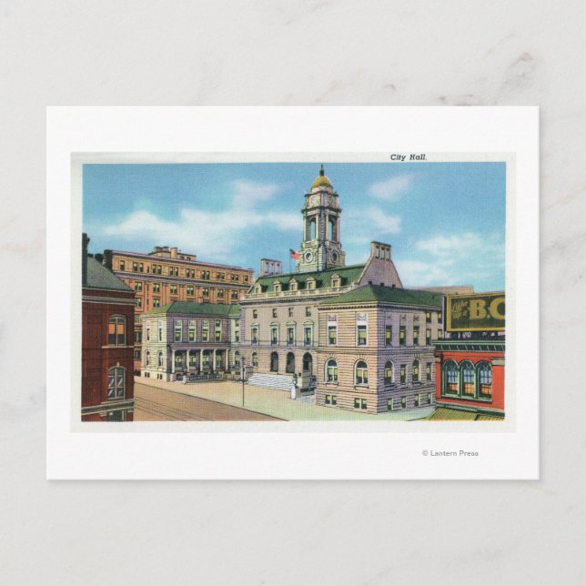 Portland, MaineExterior View of City Hall 2 Postcard (Front)