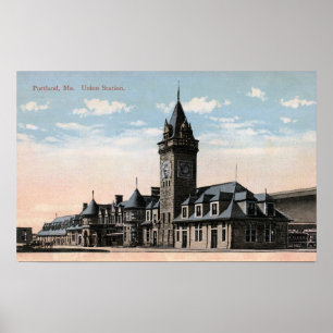 Portland, MaineUnion Station Railroad View Poster