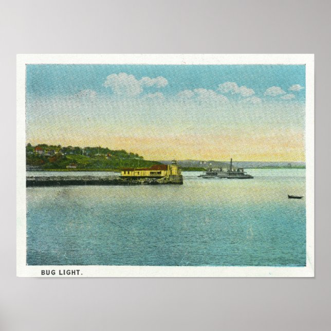 Portland, MaineView of the Bug Lighthouse Poster (Front)
