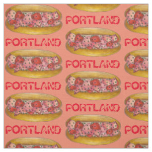 Portland ME Maine Lobster Roll Sandwich Foodie Fabric