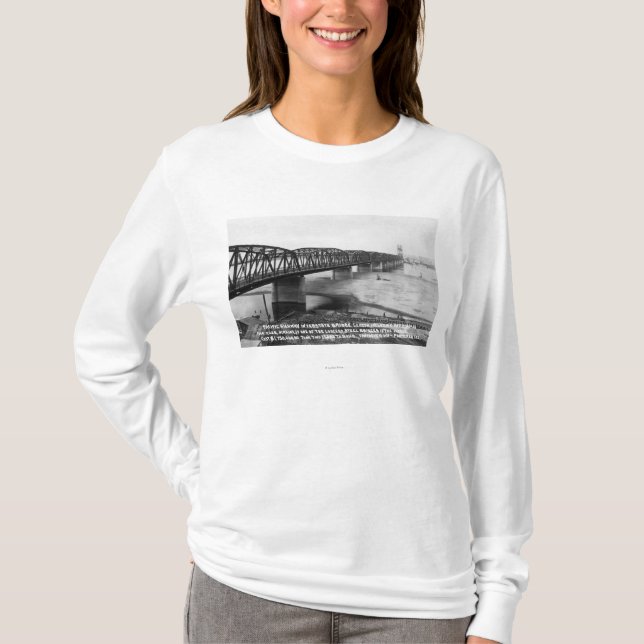 Portland, OR Pacific Highway Interstate Bridge T-Shirt (Front)