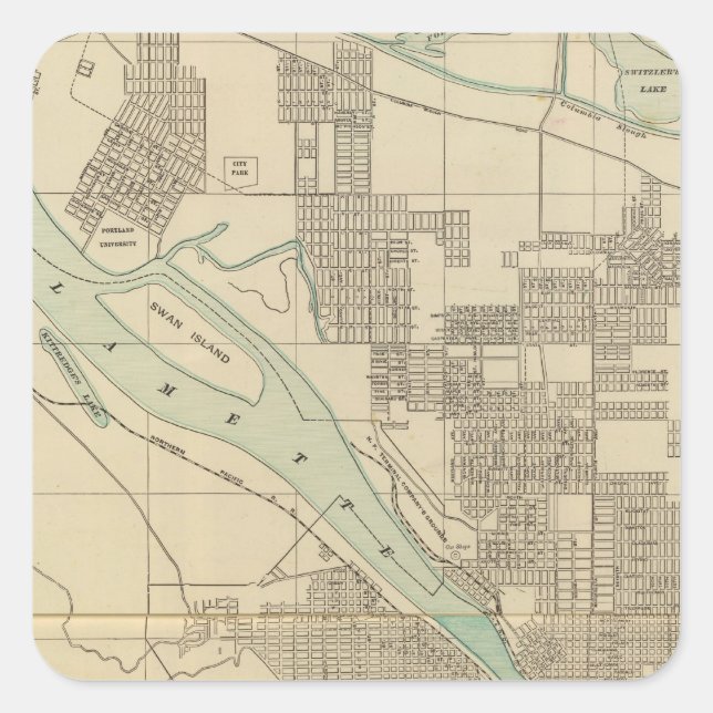 Portland, Or Square Sticker (Front)