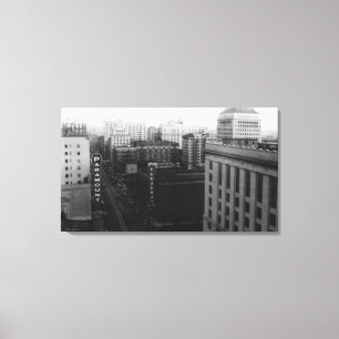 Portland, OR View of Broadway from Main St. Canvas Print
