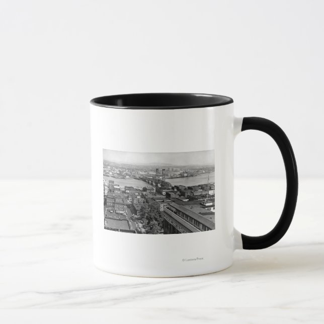 Portland, OR View of City and Hawthorne Bridge Mug (Right)