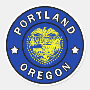 Portland Oregon Classic Round Sticker