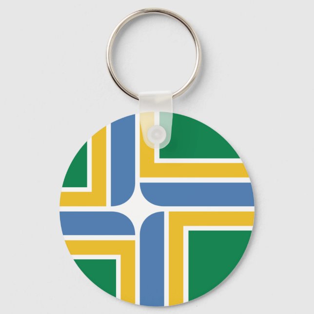 Portland, Oregon Flag Keychain (Front)