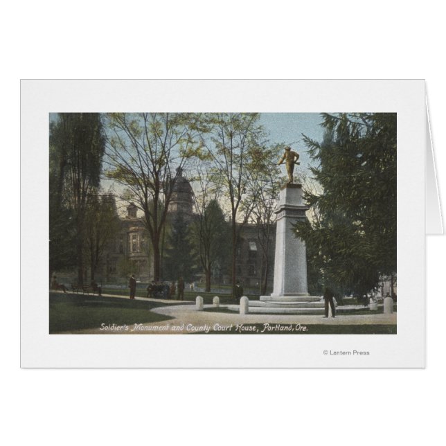 Portland, Oregon - Monument aux soldats et Comté (Devant horizontal)