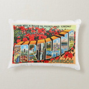 Portland Oregon OR Old Vintage Travel Souvenir Decorative Pillow