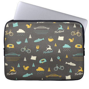 Portland, Oregon Pattern Laptop Sleeve