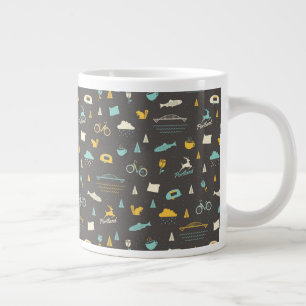 Portland, Oregon Pattern Large Coffee Mug