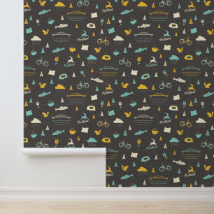 Portland, Oregon Pattern Wallpaper