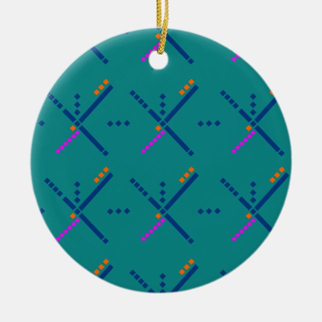 Portland Oregon PDX Airport Carpet Ceramic Ornament (Front)