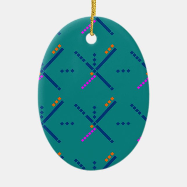 Portland Oregon PDX Airport Carpet Ceramic Ornament (Front)