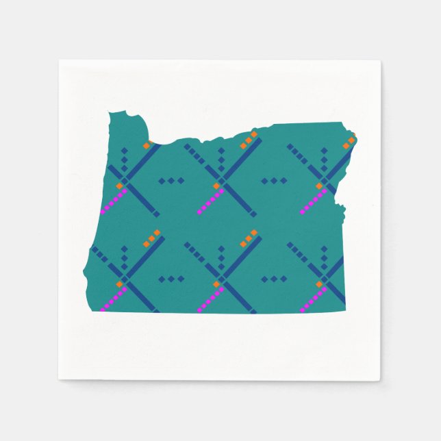 Portland Oregon PDX Airport Carpet Napkin (Front)