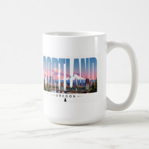 Portland Oregon Riverfront Mountain Travel Coffee Mug
