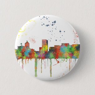 PORTLAND OREGON SKYLINE 2 INCH ROUND BUTTON