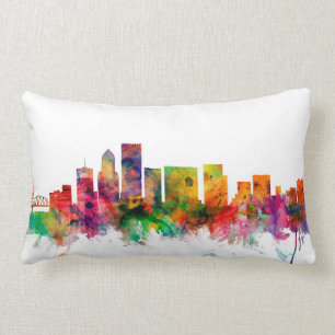 Portland Oregon Skyline Lumbar Pillow