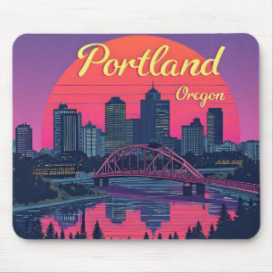 Portland Oregon Skyline Mouse Pad
