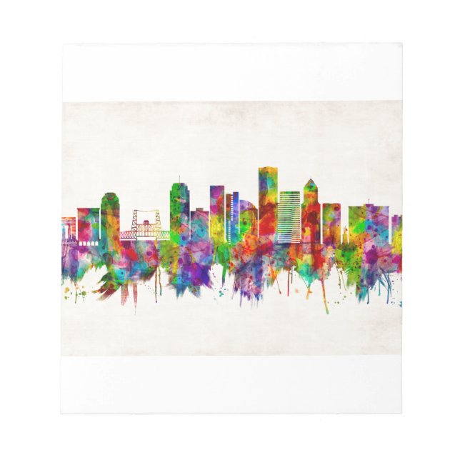 Portland Oregon Skyline Notepad (Front)