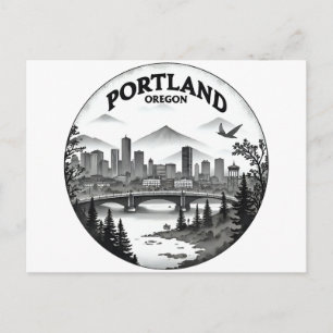 Portland Oregon Skyline Postcard