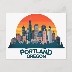 Portland Oregon Skyline Postcard