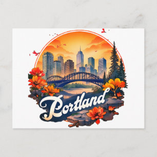 Portland Oregon Skyline Postcard