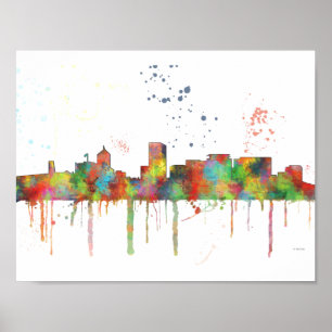 PORTLAND OREGON SKYLINE POSTER
