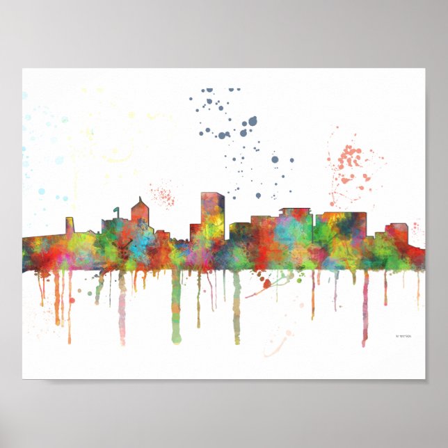 PORTLAND OREGON SKYLINE POSTER (Front)