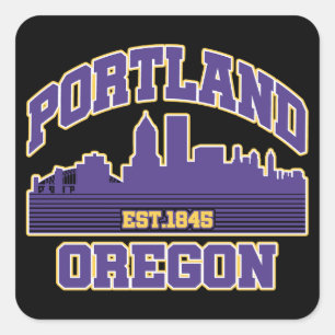 Portland,Oregon Square Sticker