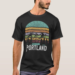 Portland Oregon Vintage Retro Mountain 70S 80S S g T-Shirt