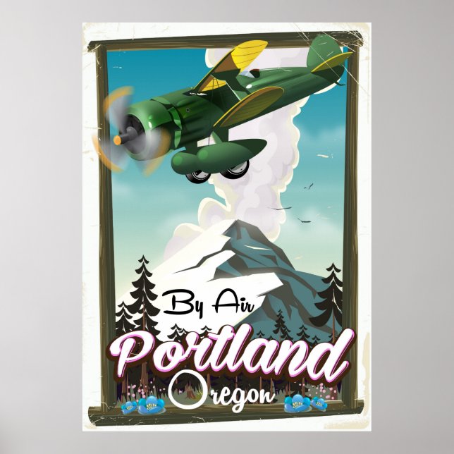 Portland, Oregon vintage travel poster (Front)