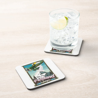 Portland, Oregon vintage travel poster Coaster