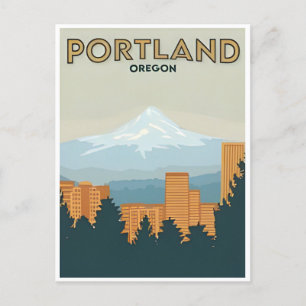 Portland Oregon Vintage Travel retro Medford Postcard