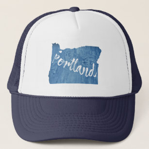 Portland, Oregon Wood Grain Trucker Hat
