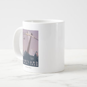 Portland, OregonAerial Tram Scene Large Coffee Mug